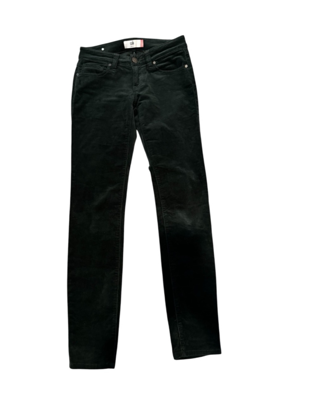 CAbi forest green skinny corduroys size 0